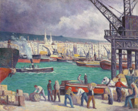 Rouen, the port, 1913. Creator: Luce, Maximilien (1858-1941).