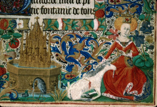 Hunt of the Unicorn. Horae ad usum Rotomagensem, 1460-1469. Creator: Maître de l'Échevinage de Rouen (active 1450-1485).