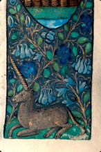 Unicorn (Initial). Breviarium Bisuntinum, 1463-1498. Creator: Maître de l'Échevinage de Rouen (active 1450-1485).