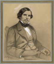 Portrait of Eugène Delacroix (1798-1863), c1854. Creator: Masson, Alphonse (1814-1898).