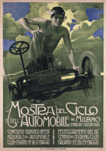 Mostra del Ciclo e dell'Automobile, 1905. Creator: Metlicovitz, Leopoldo (1868-1944).