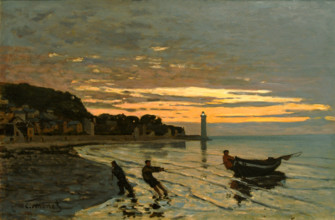Towing a Boat, Honfleur, 1864. Creator: Monet, Claude (1840-1926).
