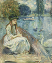 Jeanne Fourmanoir on the lake, 1892. Creator: Morisot, Berthe (1841-1895).