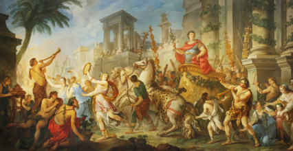 The Entry of Mark Antony into Ephesus, 1741. Creator: Natoire, Charles Joseph (1700-1777).