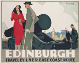 Edinburgh. Travel by L.N.E.R, 1935. Creator: Newbould, Frank (1887-1951).