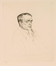 Portrait of the violinist Bronislaw Huberman (1882-1947), 1919. Creator: Orlik, Emil (1870-1932).