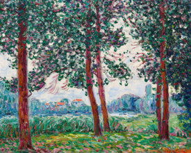 The poplars, Grez-sur-Loing, grey weather, c1907-1909. Creator: Picabia, Francis (1879-1953).