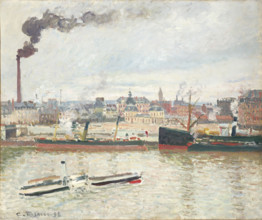 Vue sur la gare d'Orléans, Saint-Sever, Rouen, 1898. Creator: Pissarro, Camille (1830-1903).