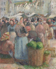 Le Marché de Gisors, Grande-Rue, 1885. Creator: Pissarro, Camille (1830-1903).