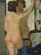 Before a Mirror, 1907. Creator: Putz, Leo (1869-1940).