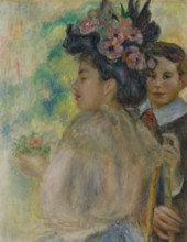 Le chapeau fleuri (Flowered Hat), 1895-1898. Creator: Renoir, Pierre Auguste (1841-1919).