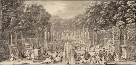 The Triumphal Arch Grove in the Gardens of Versailles, c1730. Creator: Rigaud, Jacques (1671-1754).