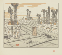 From Thirty-Six Views of the Eiffel Tower, 1902. Creator: Rivière, Henri (1864-1951).