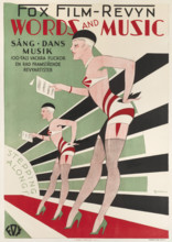 Movie poster "Words and Music" by James Tinling, 1929. Creator: Rohman, Eric (1891-1949).