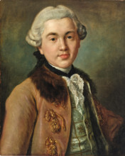 Portrait of Prince Alexander Sergeevich Stroganov (1733-1811). Creator: Rotari, Pietro Antonio (1707-1762).