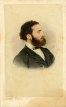 Portrait of Antoni Gaudí (1852-1926), 1878. Creator: Rovira, Leopoldo (ca. 1833-1895).