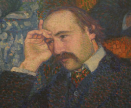André Gide (1869-1951) Detail of The Lecture by Emile Verhaeren, 1903. Creator: Rysselberghe, Théo van (1862-1926).