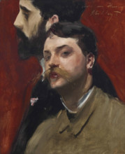 François Flameng and Paul Helleu, c1880. Creator: Sargent, John Singer (1856-1925).