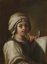 Young girl learning the alphabet, End of the 16th - Early 17th century. Creator: Schedone (Schidone), Bartolomeo (1570-1615).