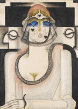 Portrait of a woman wearing a black veil. Creator: Scheiber, Hugo (1873-1950).