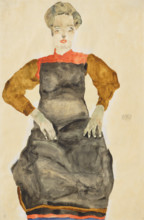 Woman in black apron, 1911. Creator: Schiele, Egon (1890-1918).