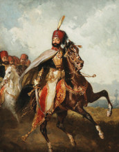 Equestrian Portrait of Mahmud II (1785-1839), Sultan of the Ottoman Empire, 1837. Creator: Schlesinger, Henry Guillaume (1814-1893).