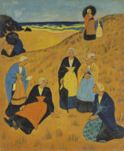 Girls of Douarnenez (Breton women with shawls or In the dunes of Douarnenez), 1895. Creator: Sérusier, Paul (1864-1927).