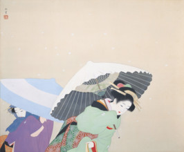 Large Snowflakes, 1944. Creator: Shoen, Uemura (1875-1949).