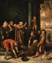 Death of Ananias, 1651. Creator: Steen, Jan Havicksz (1626-1679).