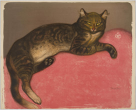 Winter or Cat on a Cushion, 1909. Creator: Steinlen, Théophile Alexandre (1859-1923).