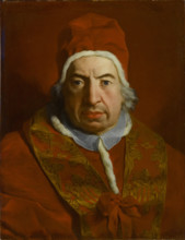 Portrait of the Pope Benedict XIV (1675-1758), c1746. Creator: Subleyras, Pierre (1699-1749).