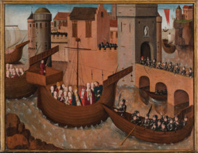 Saint Ursula and the Eleven Thousand Virgins Returning to Cologne, c1485-1490. Creator: Swabian master (active ca. 1500).