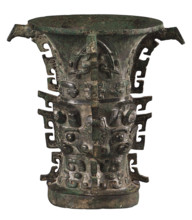 He Zun, Bronze Ritual Wine Vessel. Creator: The Oriental Applied Arts.