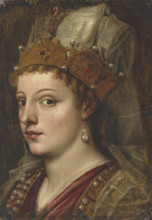 Portrait of Caterina Cornaro (1454-1510). Creator: Titian, (School) .