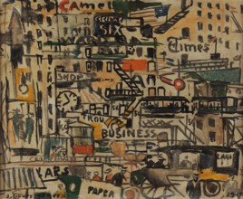 New York Street or New York Landscape, 1920. Creator: Torres-García, Joaquín (1874-1949).