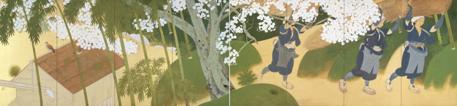 Oharame, Women from Ohara carrying firewood, 1915. Creator: Tsuchida, Bakusen (1887-1936).