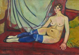 Nude with blue stockings, 1916. Creator: Valadon, Suzanne (1865-1938).