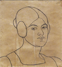 Self-portrait, 1893. Creator: Valadon, Suzanne (1865-1938).