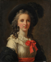 Portrait of Élisabeth Louise Vigée Le Brun with Cerise Ribbons. Creator: Vigée Le Brun, Louise Élisabeth, after .