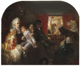 The return from flight: Louis XVI, Marie Antoinette, the Dauphin, Dauphiness, and Princess..., 1872. Creator: Ward, Edward Matthew (1816-1879).