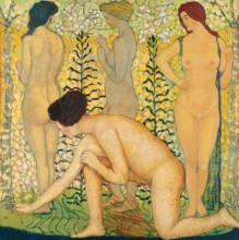 Femmes nues dans un buisson, 1910. Creator: Werlen, Ludwig (1884-1928).