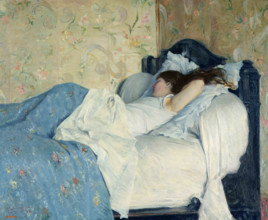 Sleeping Girl (In Bed), 1878. Creator: Zandomeneghi, Federico (1841-1917).