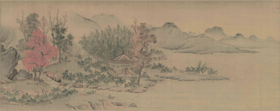 Tao Qian Admiring Chrysanthemums, 11th century. Creator: Zhao Lingrang (ca. 1070-after 1100).