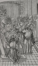 Mehmed II's soul is seized by the devil and Bajazet and Cem at his deathbed, 1481, (1496), 1877) Creator: Unknown.