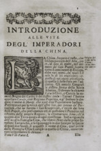 Mappamondo Istorico, Volume VII, Part I: Life of the emperors of China, 1718.  Creator: Antonio Foresti.