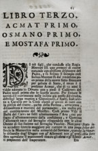 Mappamondo Istorico, Volume VI, Part II: Life of the Ottoman Emperors, 1722. Creator: Antonio Foresti.