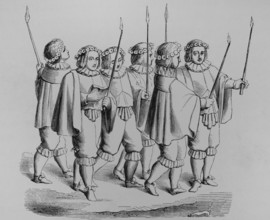 Group of goldsmiths preceding the ark of St Marcellus, France, 17th century, (1878). Creator: Unknown.