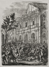 First Carlist War, (1833-1840): Anti-clerical riots of 1835 in Barcelona, 1845.  Creator: Chamorro.