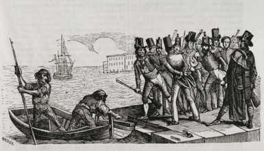 First Carlist War, (1833-1840), Barcelona, Catalonia, 1836, (1845).  Creators: Chamorro, Miranda.