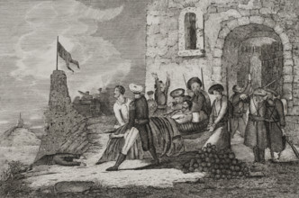 First Carlist War, (1833-1840): First Siege of Bilbao, (1835), 1845. Creator: Francisco Sainz.